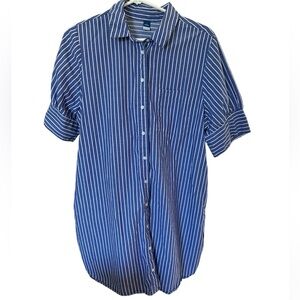 Puff/Cuff Sleeve Button Down Dress Large Petite!